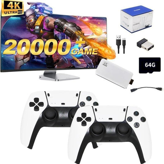 Consola Retro Mejorada con Más de 20,000 Juegos, Salida HDMI Inalámbrica 4K, Plug and Play, Compatible con más de 20 Emuladores, Cable de Comunicación para Consola, Multicolor – Springtok