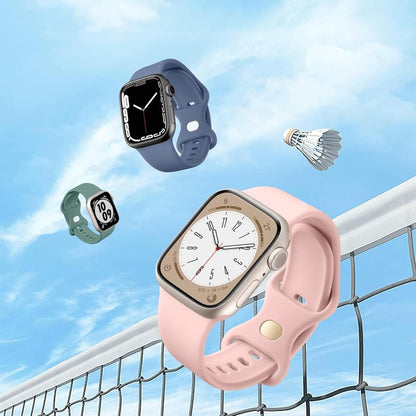 Paquete de 6 Correas Compatibles de Reemplazo para Apple Watch – 38 mm, 40 mm, 41 mm, 42 mm, 44 mm, 45 mm, 46 mm, 49 mm – Correas Deportivas de Silicona Suave para Mujeres y Hombres